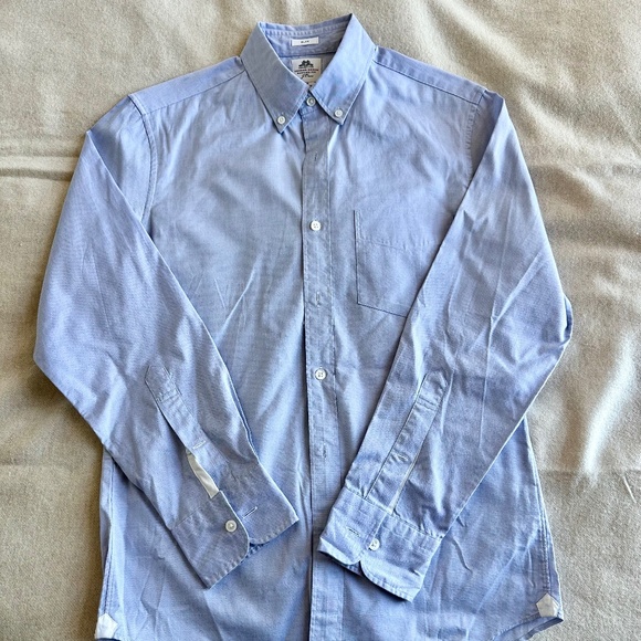 J. Crew Thomas Mason poplin button-down collar shirt in light blue - Picture 1 of 5
